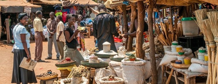 A Market in Livingstone City, Zambia.