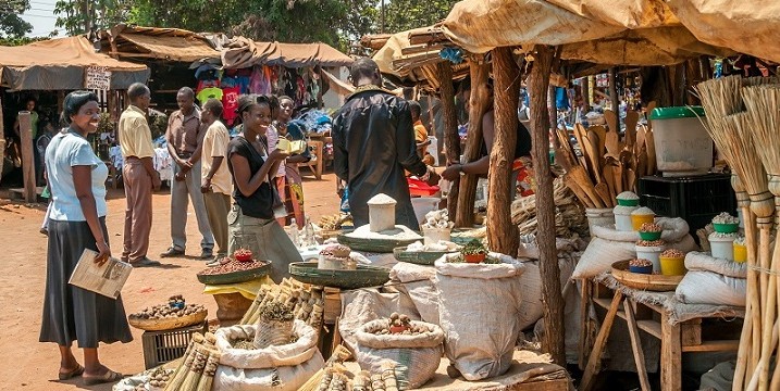 A Market in Livingstone City, Zambia.