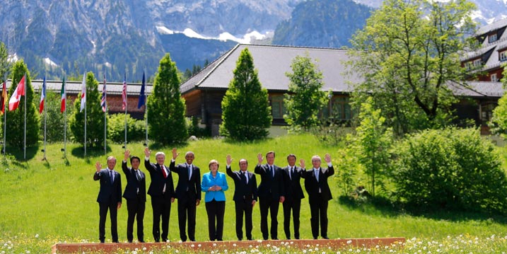 G7 Leaders meet in Schloss Elmau, Germany on June 7, 2015 | Image: European External Action Service/Flickr [CC BY-NC 2.0]